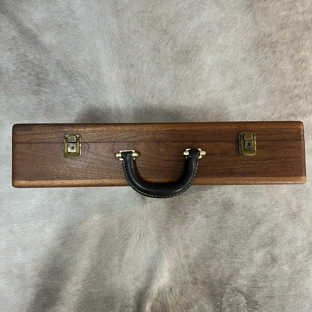 Elegant Wooden Briefcase with Handle